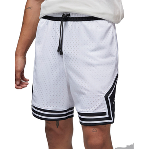 Shorts de basketball blancs en mesh pour hommes, taille élastique avec cordon de serrage, coupe régulière, respirants, antibactériens, séchage rapide, personnalisables pour équipe, été - Product Image 1