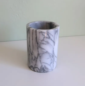Creative Design White Finish Marble Spoon Holder with <b>little</b> greyish Appearance in cheap <b>prices</b> - Product Image 3