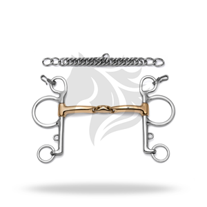 Mordaza Pelham Lozenge Savor Gold para entrenamiento y control en equitación - Product Image 1