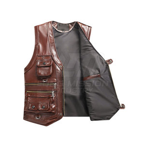 Chaleco de Cuero de Vaca, Tejido Suave, Chaleco de Cuero Hecho Profesionalmente, Chaleco de Cuero para Carreras - Product Image 4