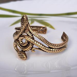 Latest designer Snake shape Brass Cuff Bangle for Women Wholesale factory price jewelry - Product Image 2