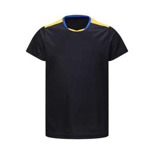 Wholesale Men's Black Mesh Soccer Jersey Crew Neck Short Sleeve Moisture Wicking Color Blocked Adult Regular Fit - Product Image 1