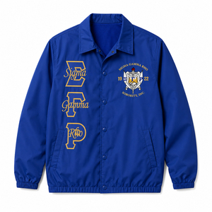 Veste coupe-vent personnalisée pour femmes avec lettres grecques et blason de la fraternité Sigma Gamma Rho - Product Image 3