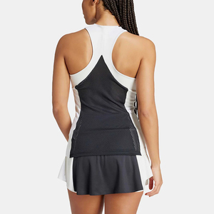 Nuevo diseño de uniforme de tenis transpirable de secado rápido que absorbe la humedad para mujer, con logo frontal, vestido sin mangas y pantalones cortos a precio económico. - Product Image 2