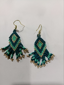 Pendientes colgantes bordados con cuentas de semilla americanas, estilo clásico, unisex, multicolor, diseño campestre y nativo, para fiesta, tamaño personalizado - Product Image 4