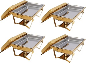Calentador de Comida Estilo Árabe de Oriente Medio, Cerámica Antiadherente, Acero Inoxidable Ecológico, Plato para Servir con Tapa de Cúpula para Restaurante - Product Image 2