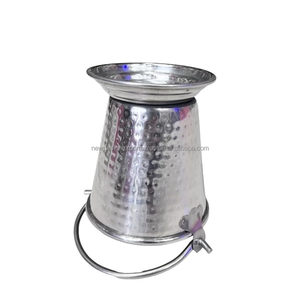 Juego de Servidores de Curry de Acero Inoxidable Martillado Tradicional al por Mayor, Cubo Balti, Olla Handi, Vajilla para Comedor de Hotel - Product Image 3