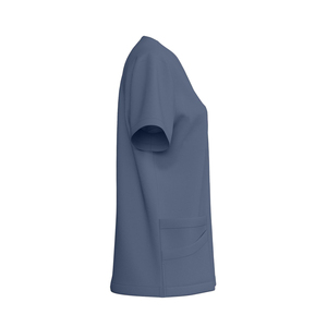 Best Quality Low Price Custom Logo And Solid Color Doctors Hospital Wear Medical <b>Scrubs</b> <b>Top</b> Shirt Supplier - Product Image 3