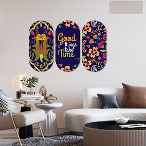 Autocollant mural floral bohème avec citation positive, décoration artistique en bois pour bureau et hôtel - Product Image 4