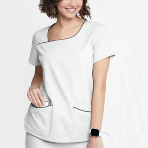 Nouveaux modèles d'uniformes d'infirmière, tenues médicales, designs pour usines alimentaires, blouses de laboratoire pour scientifiques et médecins, chemises de travail personnalisées en toile et élasthanne, livraison rapide - Product Image 3