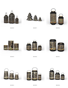 Lanternes suspendues au design vintage, artisanat, avec poignée, décoration de Noël, porte-bougie en fer, articles de décoration pour la maison - Product Image 5