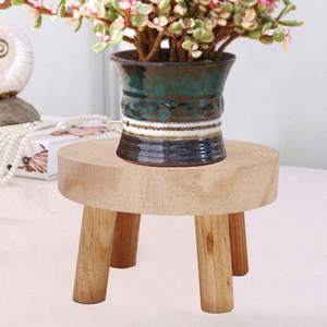Wooden Plant <b>Stand</b> for Indoor Outdoor Flower <b>Pot</b> <b>Stand</b> Base Holder Stool Decorative Plant Display <b>Stand</b> for Home - Product Image 3