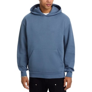 Sweat-shirt à capuche oversize en coton tricoté respirant pour enfants, collection printemps-automne, couleur unie, pour bébé garçon - Product Image 1