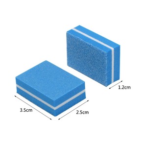 Lime à ongles double face OME en éponge, grain 180, motif droit, réutilisable pour le soin des ongles, ensemble rose, bleu, violet, jaune, orange, gris - Product Image 2