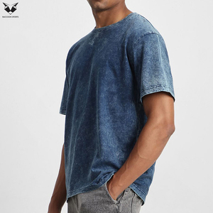 T-shirts décontractés à lavage acide, entièrement personnalisables, fabriqués en une seule couleur unie, nouvelle collection, très demandés, créez votre propre style. - Product Image 2