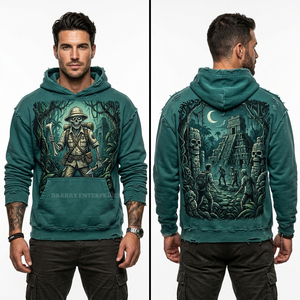 เสื้อฮู้ดกราฟิกซอมบี้กัมมันต์รังสีสีส้มไหม้สำหรับผู้ชาย พิมพ์ลาย Industrial Disaster สไตล์สตรีทแวร์ เสื้อสเวตเชิ้ตหนาน้ำหนักมาก - Product Image 5