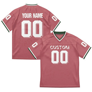 Maillot de football personnalisé vert à col en V, sublimé, en mesh respirant, unisexe, adulte, manches courtes, vêtements de sport - Product Image 5