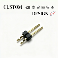 Connecteur mâle à pas de 2,54 mm PH2.54 H2.54 10,1 mm 4,57 mm, simple rangée, angle droit, SMT 1x2 broches avec capuchon, écologique pour PCB