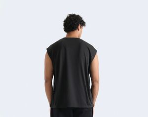 Camiseta sin mangas de algodón para gimnasio, chaleco ligero de verano, camiseta básica sin mangas de secado rápido para entrenamiento. - Product Image 4