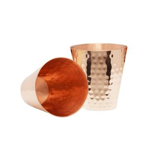 Juego de 2 Vasos de Chupito de Cobre Puro Martillado Dorado - Vasos de Cobre Hechos a Mano de 100ml - Vajilla de Bar con Acabado Dorado Premium al por Mayor - Product Image 1