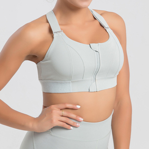 High Stretchable Seamless Breathable Women's Yoga Gym Sports Bra Racer <b>Back</b> Four-Way Stretch High Support Athletic Workout - Product Image 2