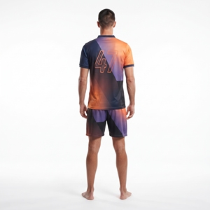 Conjunto de camiseta y pantalón corto de entrenamiento de fútbol personalizado para hombre, para adultos, 100% poliéster, ropa deportiva, fabricación OEM ODM - Product Image 2