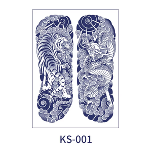 Tatuajes Temporales de <span class=keywords><strong>Flores</strong></span> Herbales Japonesas, Adhesivos Impermeables Ecológicos de Papel para el Cuerpo, Arte Corporal Completo para Hombres y Mujeres, Espalda y <span class=keywords><strong>Brazo</strong></span>, 2 Diseños - Product Image 4