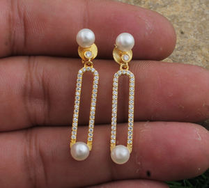 Pendientes de Gota de Agua con Logotipo Personalizado, Joyería de Lujo para Mujer, Precio al por Mayor, Pendientes con Piedras Preciosas - Product Image 2