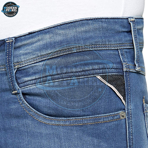 Jeans para Hombre, Estilo Urbano, Personalizados, de Mezclilla, Corte Holgado, Unisex, Bootcut, Anchos, Rectos, Azules - Product Image 4