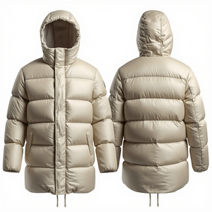 Veste d'hiver légère beige pour homme, vêtements décontractés pour l'extérieur - Product Image 3