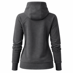 Sudadera con Capucha de Invierno para Mujer con Estampado Frontal y Cuello Alto - 100% Algodón Polar Ecológico, Logotipo Personalizado, OEM, Venta al por Mayor - Product Image 2