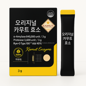 ผงเอนไซม์ธัญพืชคามุต OEM ประสิทธิภาพสูง 840,000 หน่วย ผลิตจากเอนไซม์ธรรมชาติที่หมักด้วยวิธีธรรมชาติ ช่วยส่งเสริมการย่อยอาหาร สำหรับผู้ใหญ่ ผลิตในเกาหลี - Product Image 1