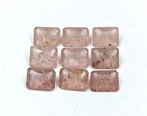 Quartz Fraise AAA Facetté Octogonal Coupe Princesse 8*6 mm 10*7 mm 100% PIERRE PRÉCIEUSE NATURELLE Pour la Fabrication de Bijoux à Prix de Gros - Product Image 1