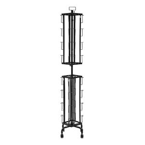 Exhibidor Giratorio de Tarjetas con 32 Bolsillos, Soporte Giratorio de 360 Grados con 4 Ruedas Bloqueables para Exposiciones, Oficinas y Ferias Comerciales - Product Image 1