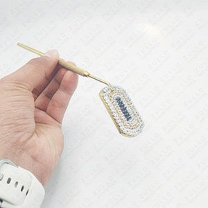 Premium Gold Plated Stainless Steel Eyelash Tweezers Set with Lash Mirror, Professional <b>Tools</b> for Extensions and Salons - Product Image 4