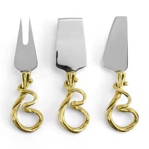 ชุดมีดชีสสแตนเลสพรีเมียม ใบมีดคม ชุดอุปกรณ์ตัดชีส ชุดเสิร์ฟในครัว อุปกรณ์เตรียมอาหาร - Product Image 1