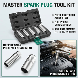 Professional 5PC <b>Spark</b> <b>Plug</b> <b>Socket</b> <b>Set</b> with Durable CR-V Steel for Automotive Engine Repair - Product Image 4