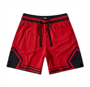 Shorts de course tricotés d'été pour hommes, grande taille, noirs, amples, décontractés, respirants, personnalisables, pour le basketball et la gym - Product Image 1
