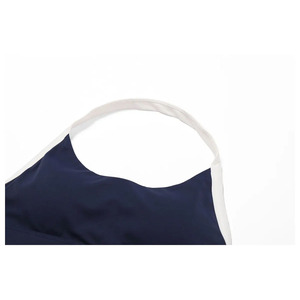 Ensemble de yoga 3 pièces bleu marine : Crop top dos nageur à col carré, Legging taille haute longueur intégrale, sans couture, en Spandex/Nylon extensible dans les quatre sens - Product Image 2