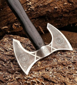 Handmade D2 Steel <b>Axe</b> Custom Forged Industrial Grade Hunting Hatchet with Rose <b>Wood</b> Handle for Camping and Outdoor Activities - Product Image 2