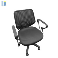 Chaise de bureau ergonomique moderne avec siège en mousse PU haute densité, structure en acier, pivotante, hauteur réglable, dossier en maille, pour usage quotidien au bureau