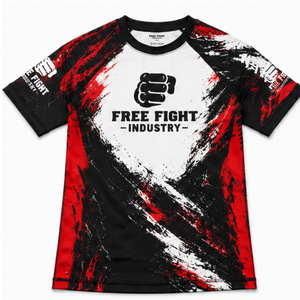 Maillot de compression personnalisé OEM MMA BJJ à manches courtes, sublimé, UPF50+, tissu écologique, antibactérien, séchage rapide, 160g - Product Image 5