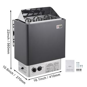 Stufa Elettrica per Sauna 4.5KW 220V con Controlli Integrati, Fornello per Bagno Turco con Timer 3h, Temperatura Regolabile, Soluzione 3-in-1 per Sauna - Product Image 5