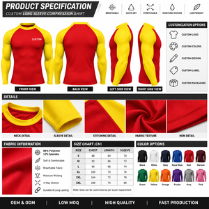 Maillot de cyclisme Rash Guard Maker Musclewear Undershirt Pro pour homme, T-shirt de sport pour musculation, T-shirt à manches longues pour homme - Product Image 5