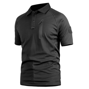 Chemises pour hommes grande taille de haute qualité, élégantes, personnalisées, brodées, 100% coton, séchage rapide, manches courtes avec poche zippée - Product Image 5