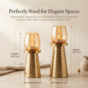 Support de bougie décoratif en métal vintage fait main, durable, style antique, pour la maison et les mariages, par Unicorn Handicrafts - Product Image 3