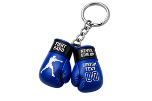 Custom PU Leather Boxing Gloves Keychain <b>Mini</b> Training Key Ring for Gym Sports Gift - Product Image 5