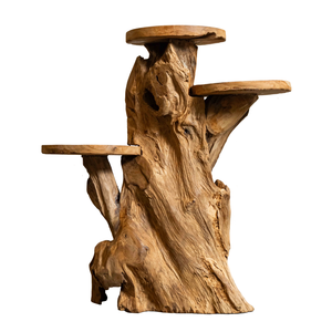 Support de présentation en racine de teck biologique de luxe ARTERRA, artisanal, en bois massif, pour décoration intérieure/extérieure - Product Image 1