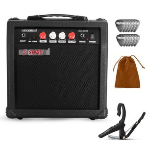 Amplificador de Guitarra Eléctrico Portátil Negro de 20 W con Altavoz Integrado de 6.5 Pulgadas y Conector para Auriculares Auxiliar - Product Image 1