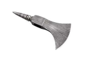 High Quality Industrial Stainless Steel Damascus Flat Backed Handmade Pizza Cutter <b>Axe</b> Head 20-Inch Rose <b>Wood</b> Handle - Product Image 3
